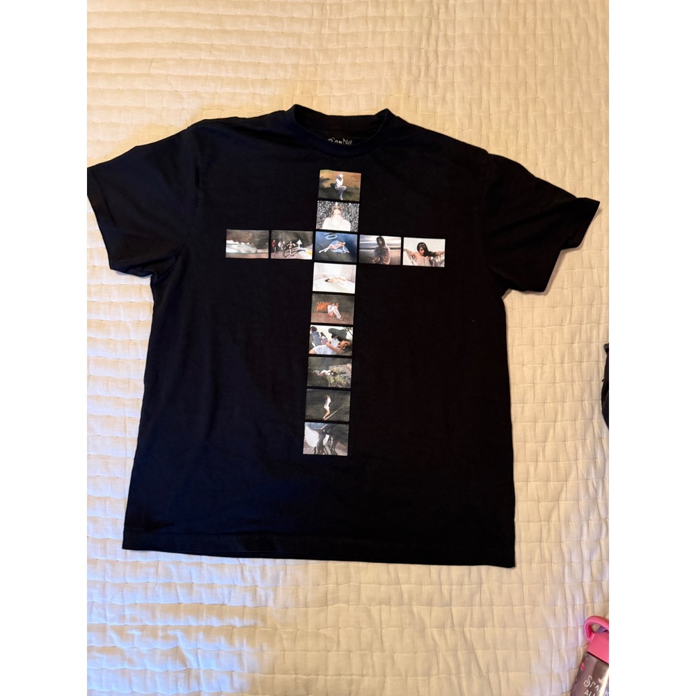 Rosalia LUX World Tour 2026 Concert T-Shirt Black Photo Cross Graphic Medium
